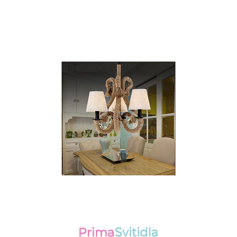 Retro minimalistický kreativní lanový lustr
