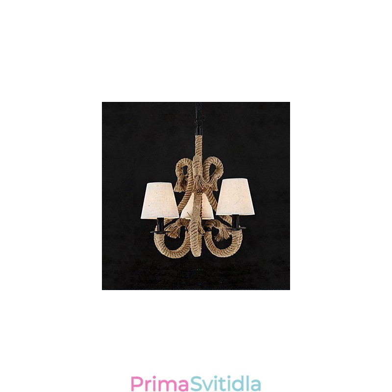 Retro minimalistický kreativní lanový lustr