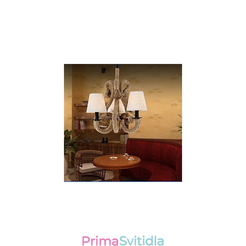 Retro minimalistický kreativní lanový lustr