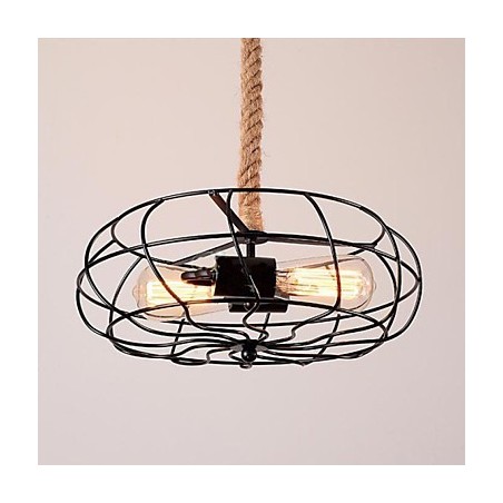 Vintage American Lron Rope Creative Industrial Fan Lustr Vintage American Lron Rope Creative Industrial Fan Lustr