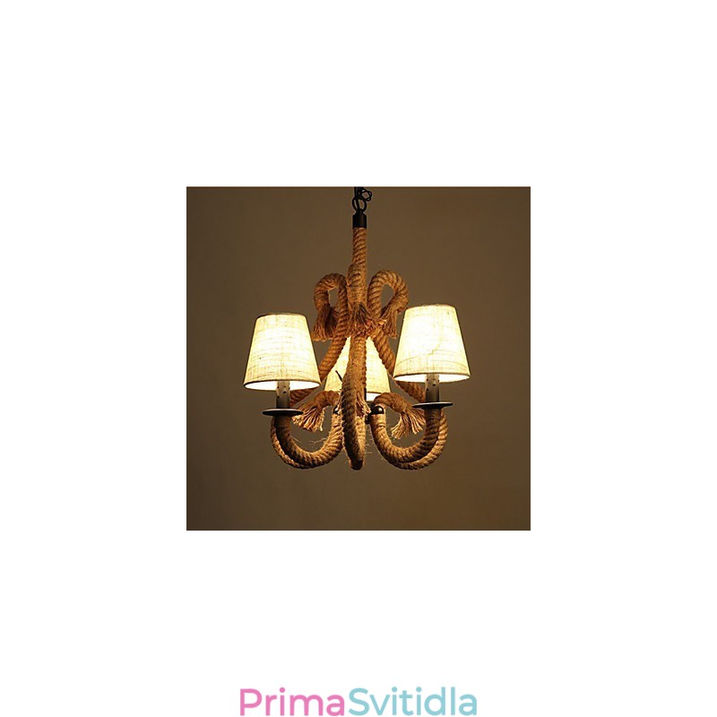 Retro minimalistický kreativní lanový lustr