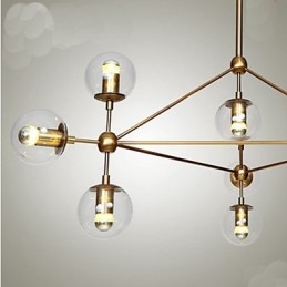 Lustr Golden Beans 10 Light se skleněným stínidlem