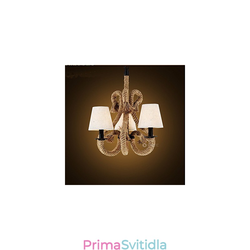 Retro minimalistický kreativní lanový lustr