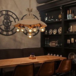 Venkovský obraz Kovový lustr Přívěsek LightBedroom