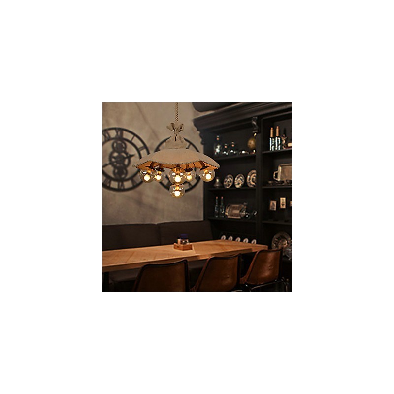 Venkovský obraz Kovový lustr Přívěsek LightBedroom