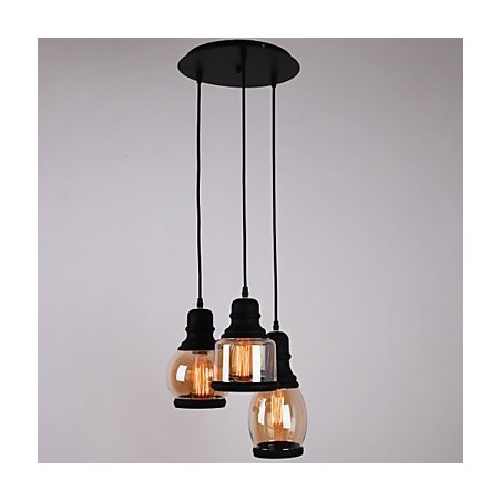 Antique Glass Shade 3 Light umělecký minimalistický přívěsek Antique Glass Shade 3 Light umělecký minimalistický přívěsek