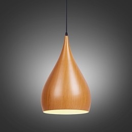 Retro závěsné závěsné svítidlo Light Wood Grain Metal Cafe