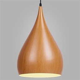 Retro závěsné závěsné svítidlo Light Wood Grain Metal Cafe