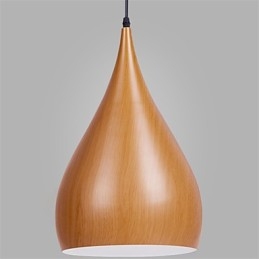 Retro závěsné závěsné svítidlo Light Wood Grain Metal Cafe