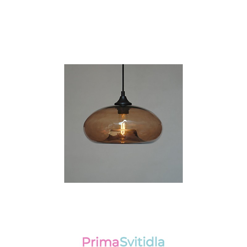 Moderní charakteristický 1 světelný přívěsek s průhledným stínidlem