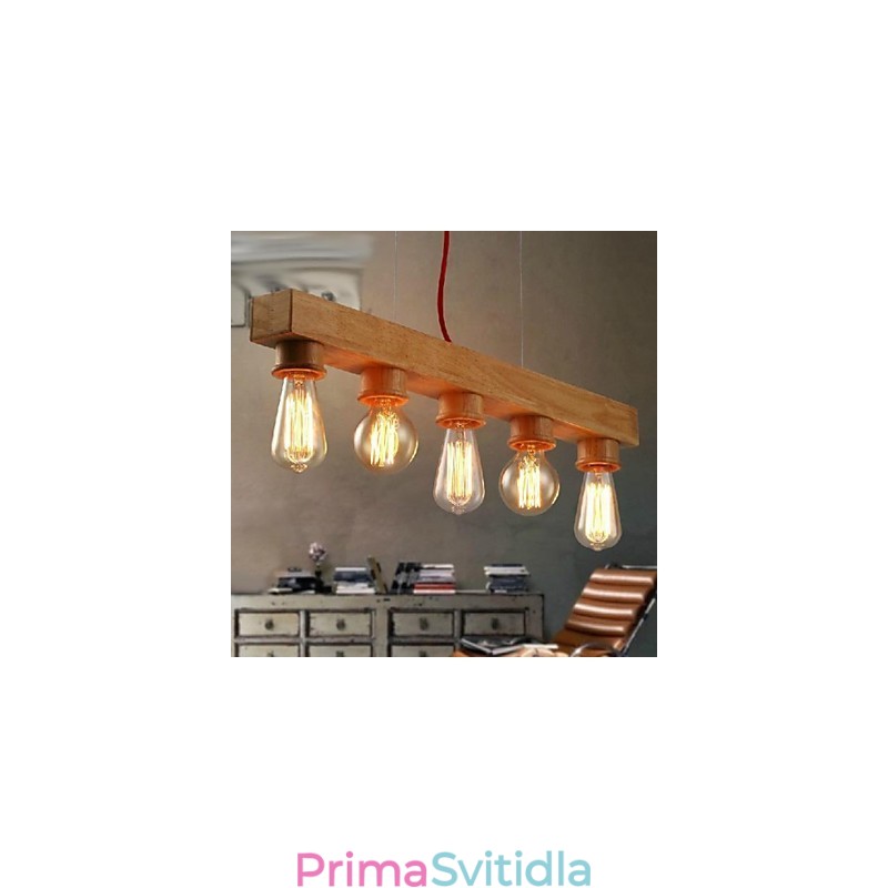 Moderní současná tradiční klasická malba v mini stylu, bambusové závěsné svítidlo