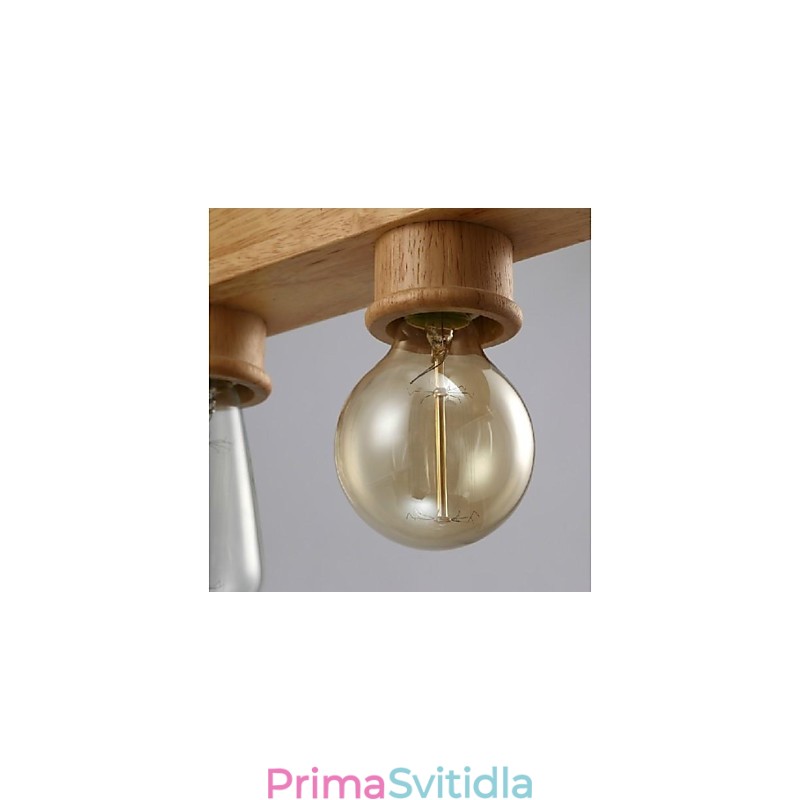 Moderní současná tradiční klasická malba v mini stylu, bambusové závěsné svítidlo