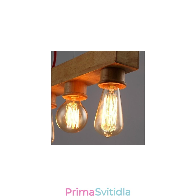 Moderní současná tradiční klasická malba v mini stylu, bambusové závěsné svítidlo