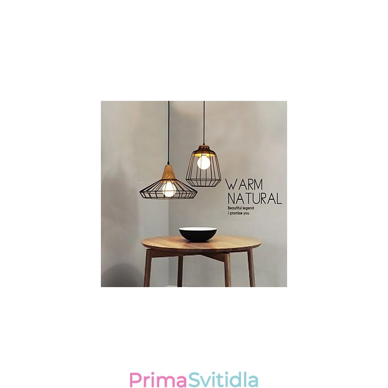 Nordic Creative kovaný železný lustr Cafe Retro Net Droplight