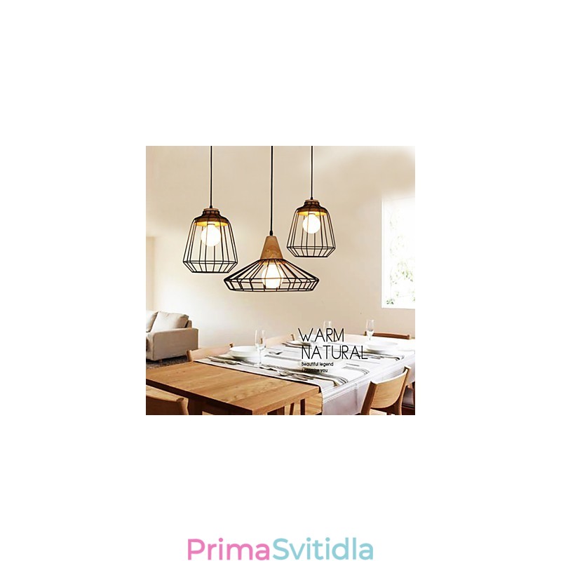 Nordic Creative kovaný železný lustr Cafe Retro Net Droplight