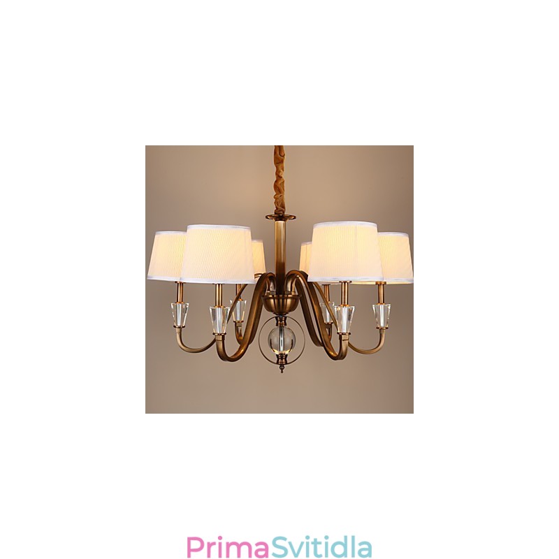 Rustic Lodge Vintage Crystal Mini styl galvanicky pokovený kovový lustr