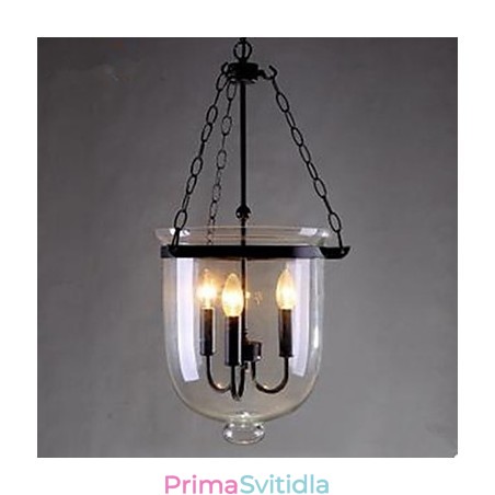 Kruhová venkovská skleněná závěsná lampa Kruhová venkovská skleněná závěsná lampa