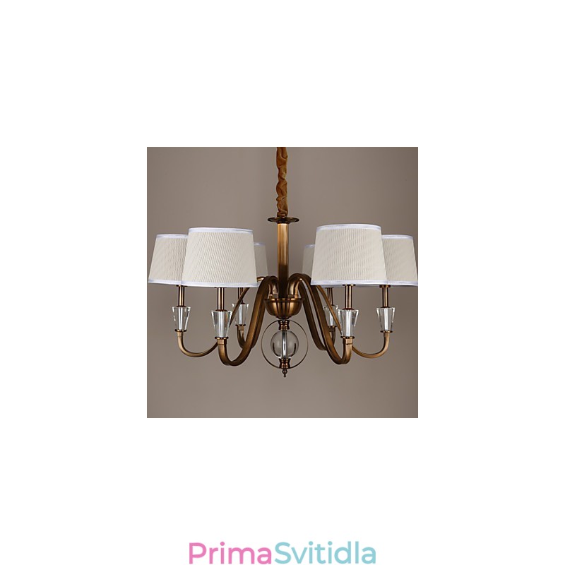 Rustic Lodge Vintage Crystal Mini styl galvanicky pokovený kovový lustr