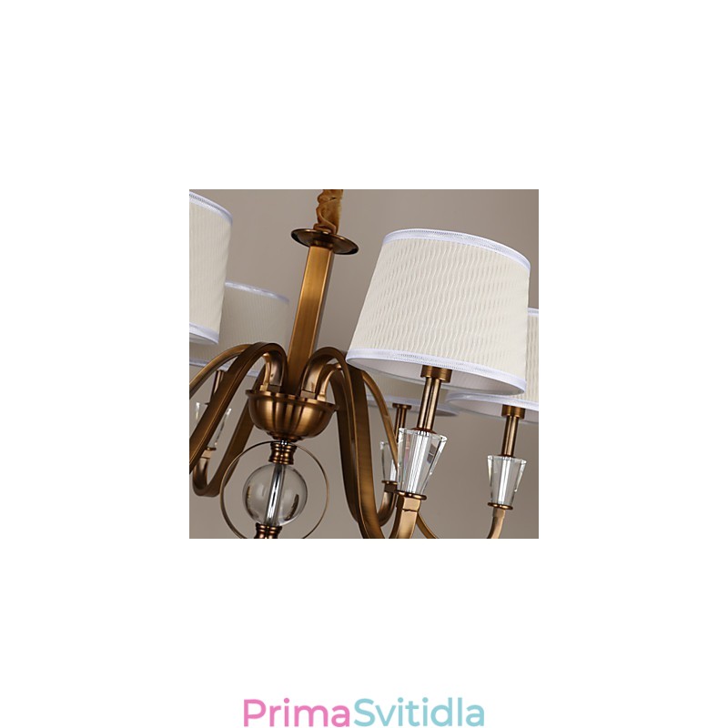 Rustic Lodge Vintage Crystal Mini styl galvanicky pokovený kovový lustr
