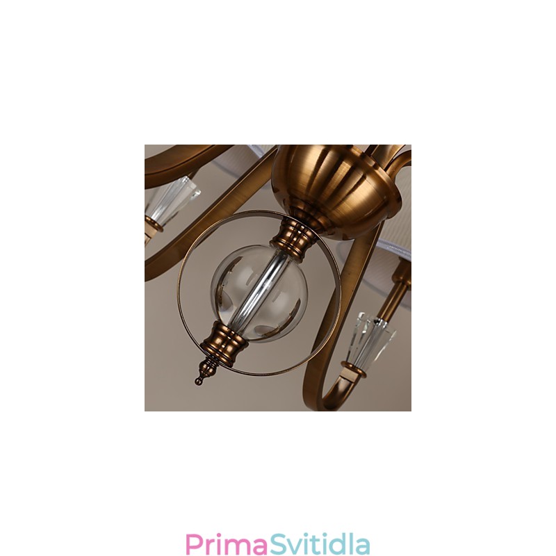 Rustic Lodge Vintage Crystal Mini styl galvanicky pokovený kovový lustr