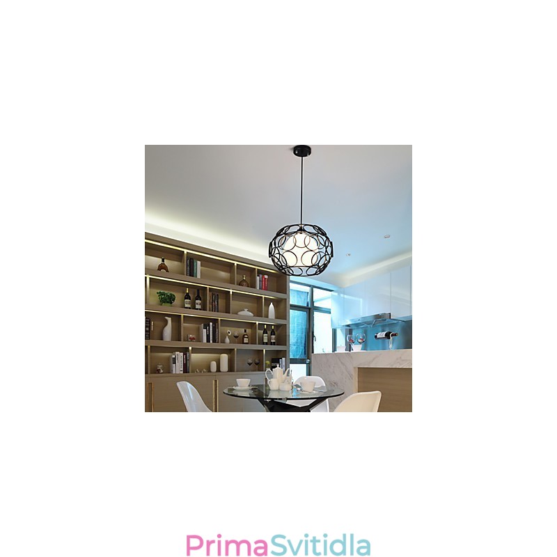 Kreativní smluvní skandinávské kované železné sklo s jednou hlavou kapací lampa