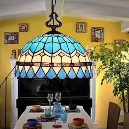 Evropský venkovský výtvarný vitrážový lustr obnovující starověké způsoby světla lampy