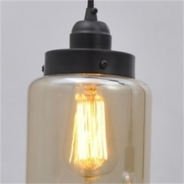 Americký retro minimalistický jednoskleněný lustr