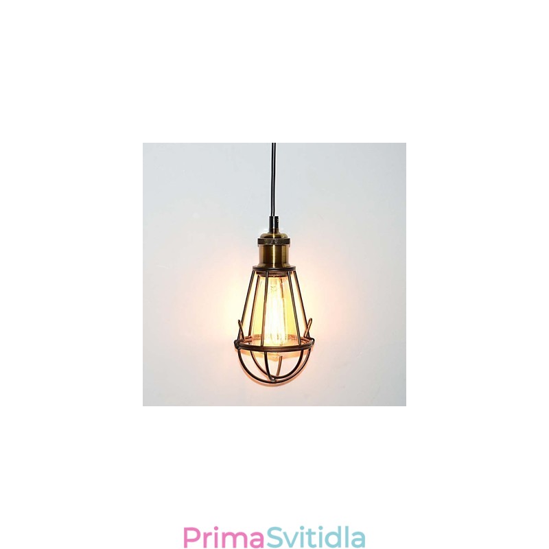 LOFT lampa Vintage závěsné světlo Edisonovo světlo Balck Železná kovová klec Stínidlo ve stylu skladu Osvětlovací těleso