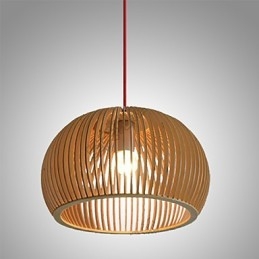 Styl designu Kruhový prvek Závěsné světlo L 1 světlé dřevěné