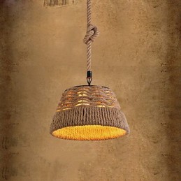 Loft Industrial Wind Creative Nordic Konopné lano Meals Lustrová lampa