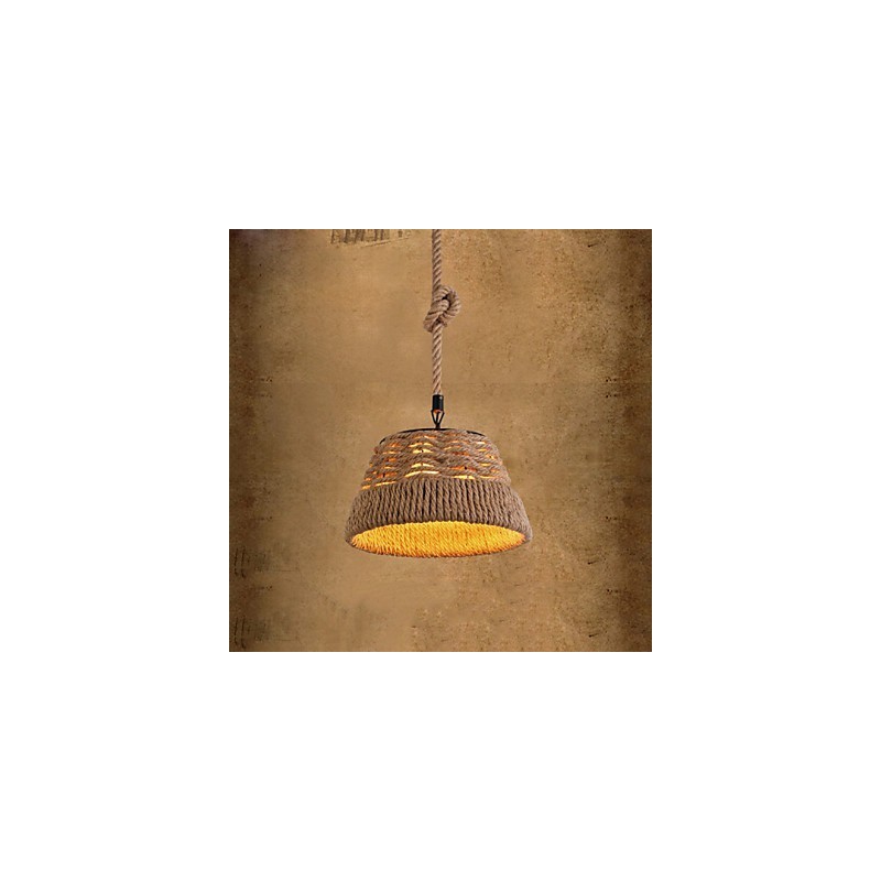 Loft Industrial Wind Creative Nordic Konopné lano Meals Lustrová lampa