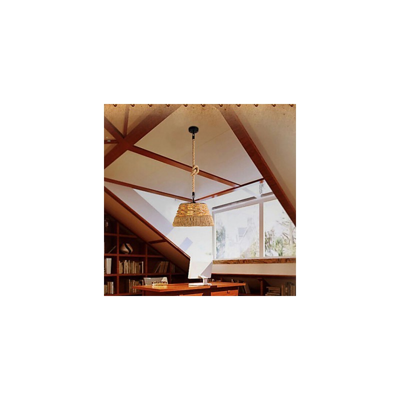 Loft Industrial Wind Creative Nordic Konopné lano Meals Lustrová lampa