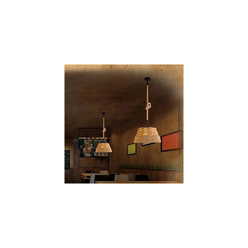 Loft Industrial Wind Creative Nordic Konopné lano Meals Lustrová lampa