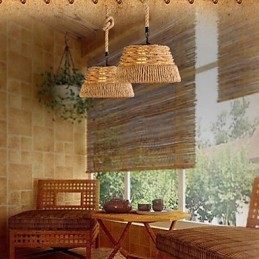Loft Industrial Wind Creative Nordic Konopné lano Meals Lustrová lampa