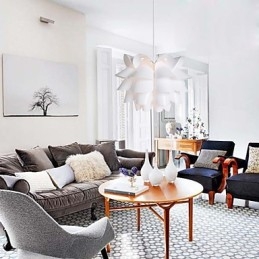 Současná a smluvní lampa Nordic Idea White Lotus Droplight