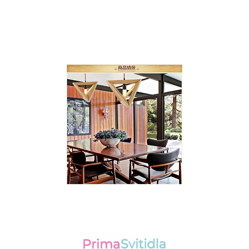 Moderní dřevěné závěsné světlo Jednoduché závěsné svítidlo Cafe závěsné svítidlo