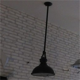 Americký venkovský železný lustr Jednohlavý černý průmyslový větrný lustr