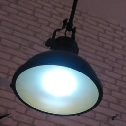 Americký venkovský železný lustr Jednohlavý černý průmyslový větrný lustr