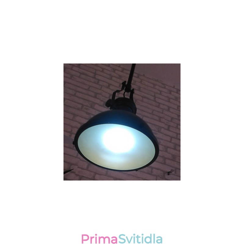 Americký venkovský železný lustr Jednohlavý černý průmyslový větrný lustr