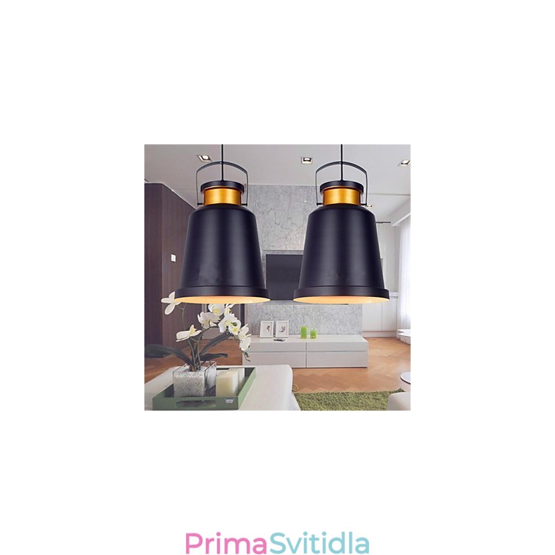 Závěsná retro závěsná lampa Cafe Light Metal