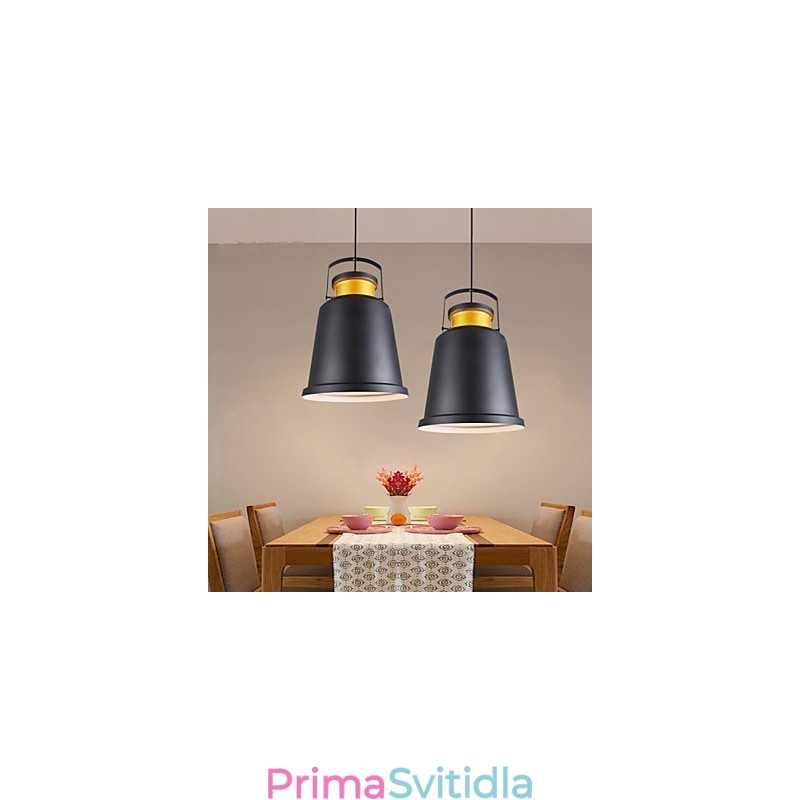 Závěsná retro závěsná lampa Cafe Light Metal