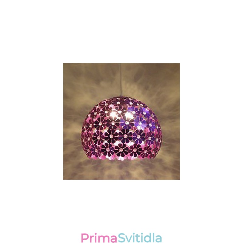 Moderní barevné švestkové květinové koule s jednou hlavou Crystal Droplight