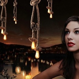 Kreativní multifunkční lustr z konopného lana