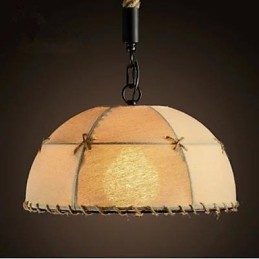 Stručný Vogue Lights Půlkruhový lustr z konopného lana