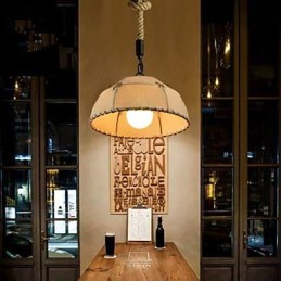 Stručný Vogue Lights Půlkruhový lustr z konopného lana