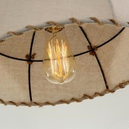 Stručný Vogue Lights Půlkruhový lustr z konopného lana