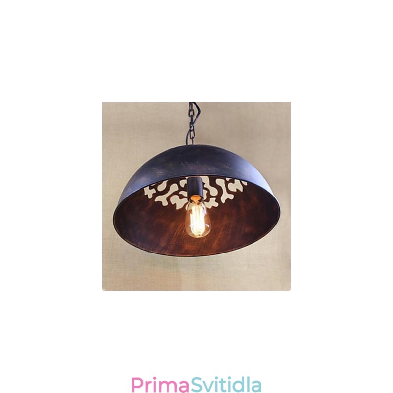 Americký průmyslový řetězový kladkostroj z tepaného železa Nostalgie Droplight Půl kruhu obnovující starověké způsoby