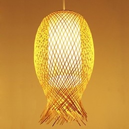 Moderní Teahouse Bamboo Weaving Bamboo Decoration Droplight Lamp