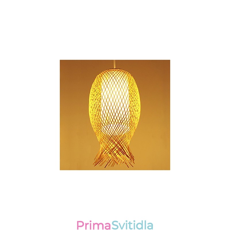 Moderní Teahouse Bamboo Weaving Bamboo Decoration Droplight Lamp