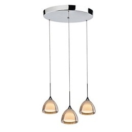 3 Světlý Dvouvrstvý přívěsek Island Light Crack Glass Leštěný chrom